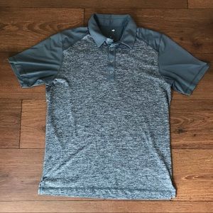 Men’s Adidas Golf Polo Heathered Gray Medium EUC
